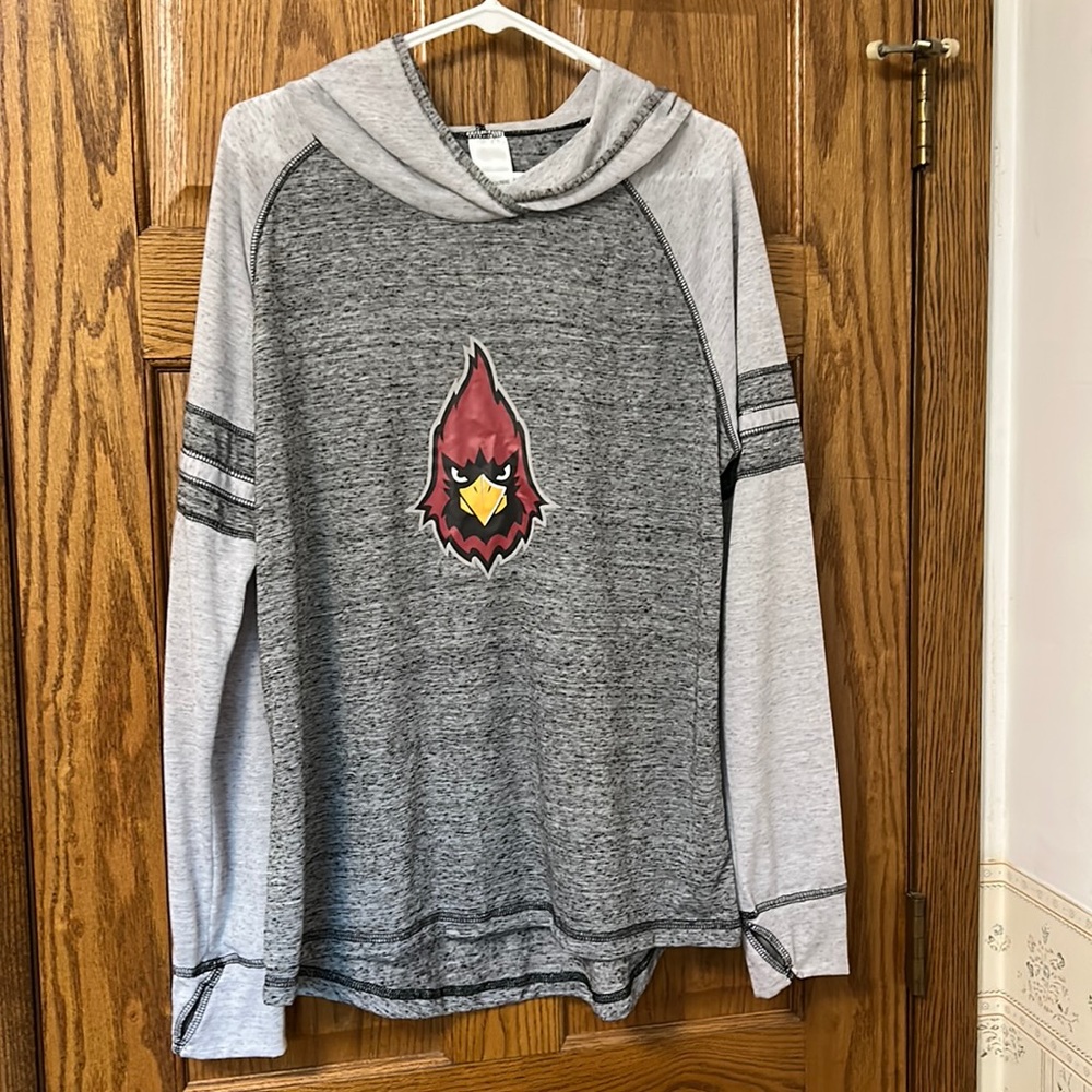 Hooded Light weight jersey, red bird label, XL